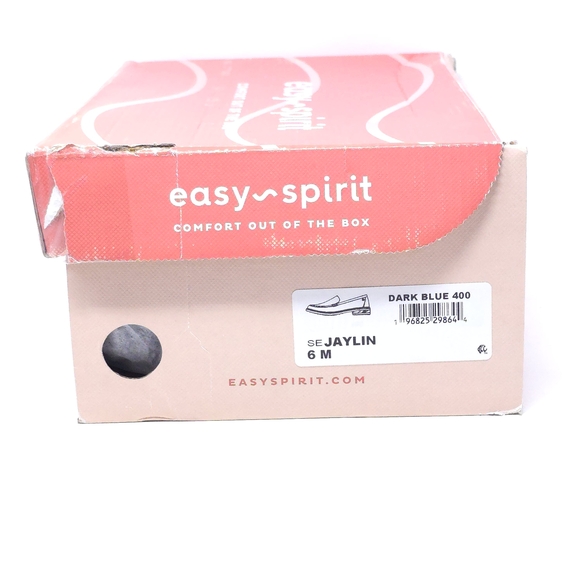 Easy Spirit Jaylin Leather Slip-On Loafers Navy Memory Foam Comfort Size 6M - Picture 9 of 9